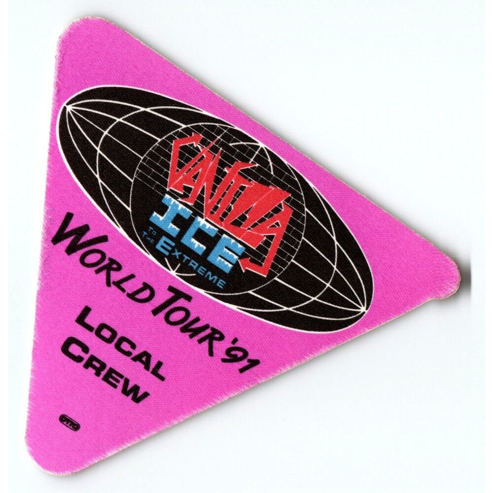 Vanilla Ice Backstage Pass Extreme Tour Hip Hop Rap Cloth Fabric Original 1991